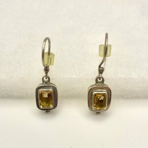 Elegant Citrine & Silver Drop Earrings